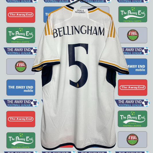 2023/24 Real Madrid Home Shirt - Bellingham #5 (XL) Adidas